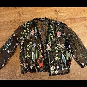 Beautiful see-through embroidered jacket
